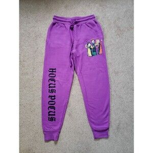 Disney Hocus Pocus Witch Halloween Women's Jogger Sweatpants Purple Size S